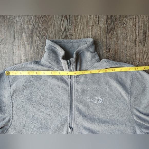 North Face 1/4 Zip Fleece Men's Gray Jacket Size Small Pullover Sweatshirt - Picture 6 of 15
